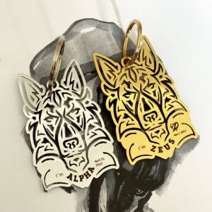 خاص ترین ست VIP سگ ژرمن (پلاک و جاکلیدی خاص)
